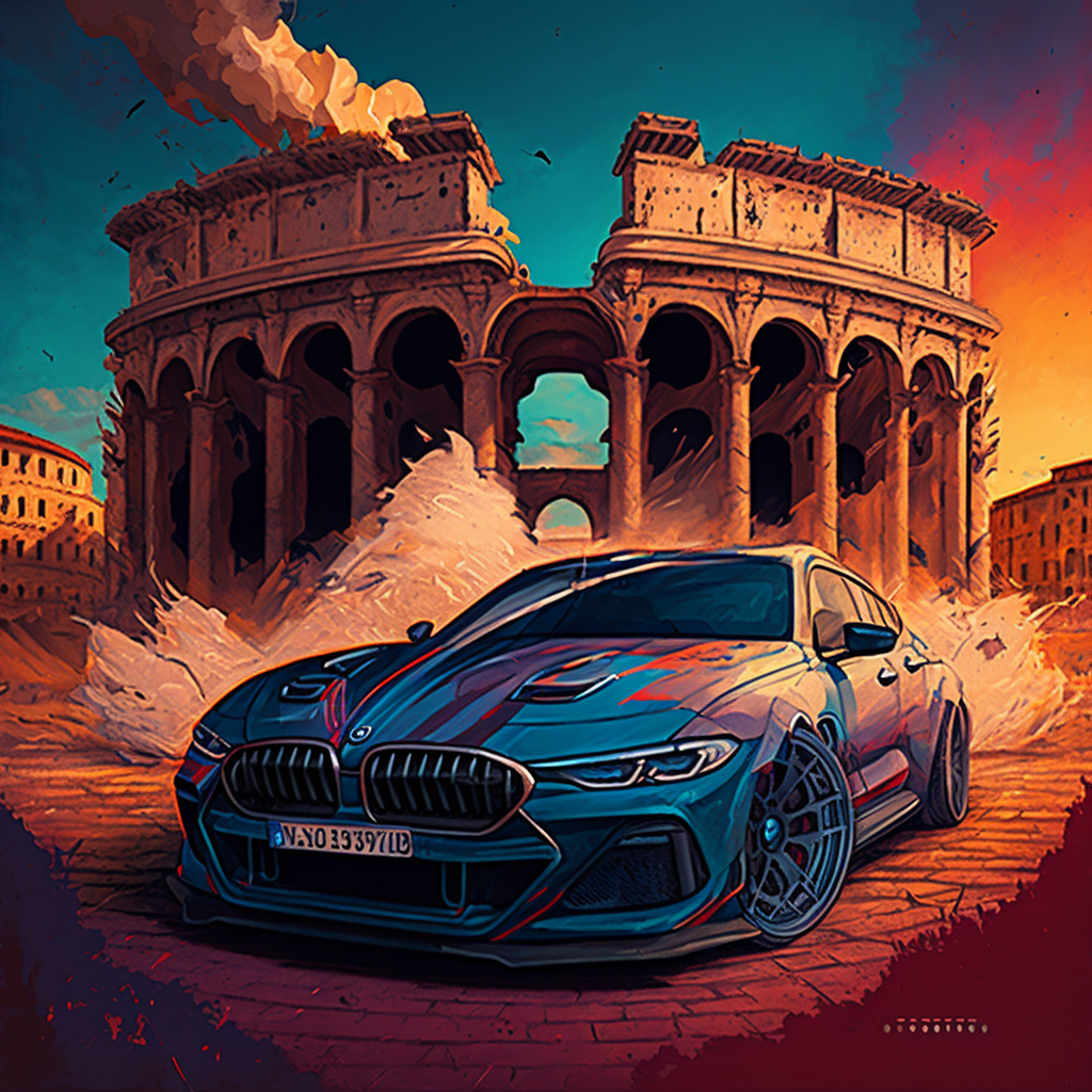 BMW M8 | Roman Colosseum | Comic Book Sytle